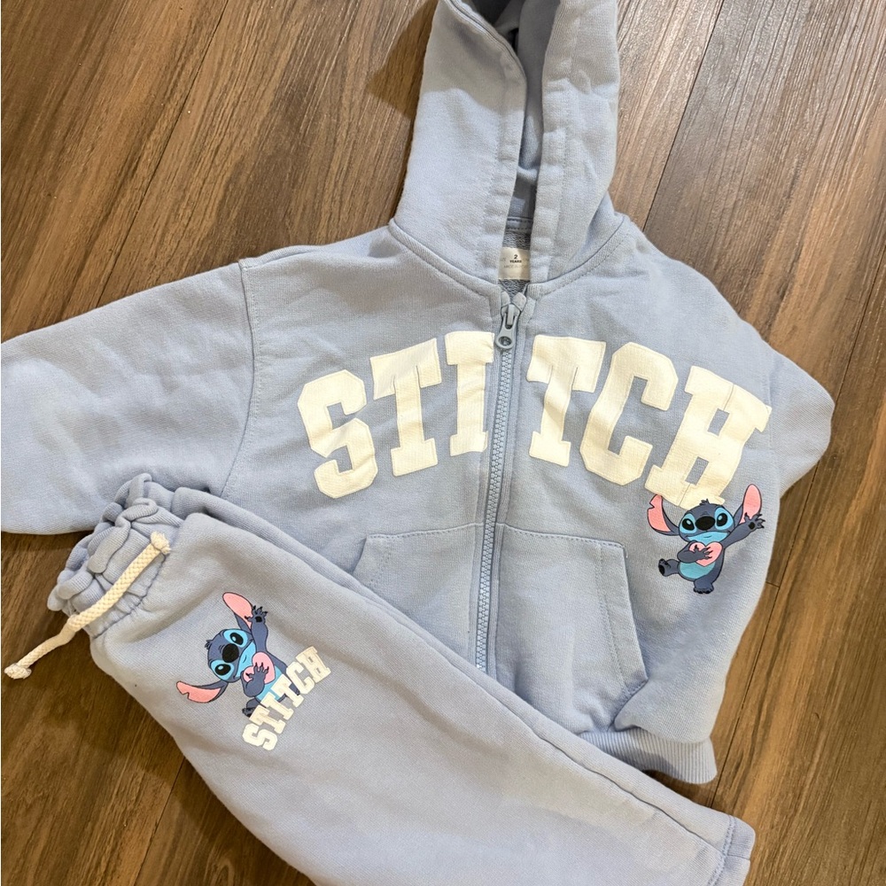 Zara Kids Blue Stitch Matching Set